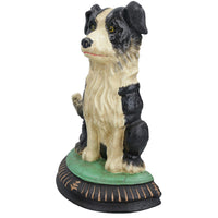 Border Collie Sheep Dog Door Stop Cast Iron Wedge Doorstop House Home Shed