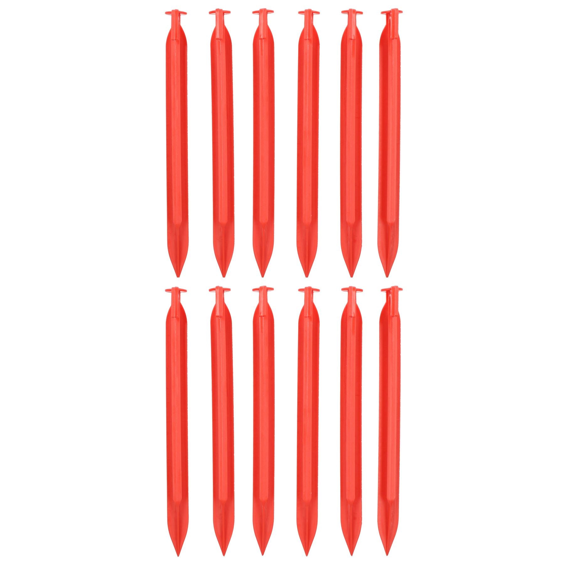 12pc Heavy Duty Plastic Tent Awnings Marquees Pegs For Camping 220mm Long