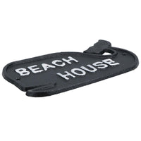 Beach House Whale Sign Cast Iron Sign Plaque Wall Door Fence Gate Post House