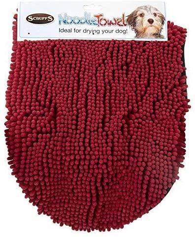 1 Super Absorbent Burgundy Microfiber Dog Cat Pet Noodle Towel Quick Drying