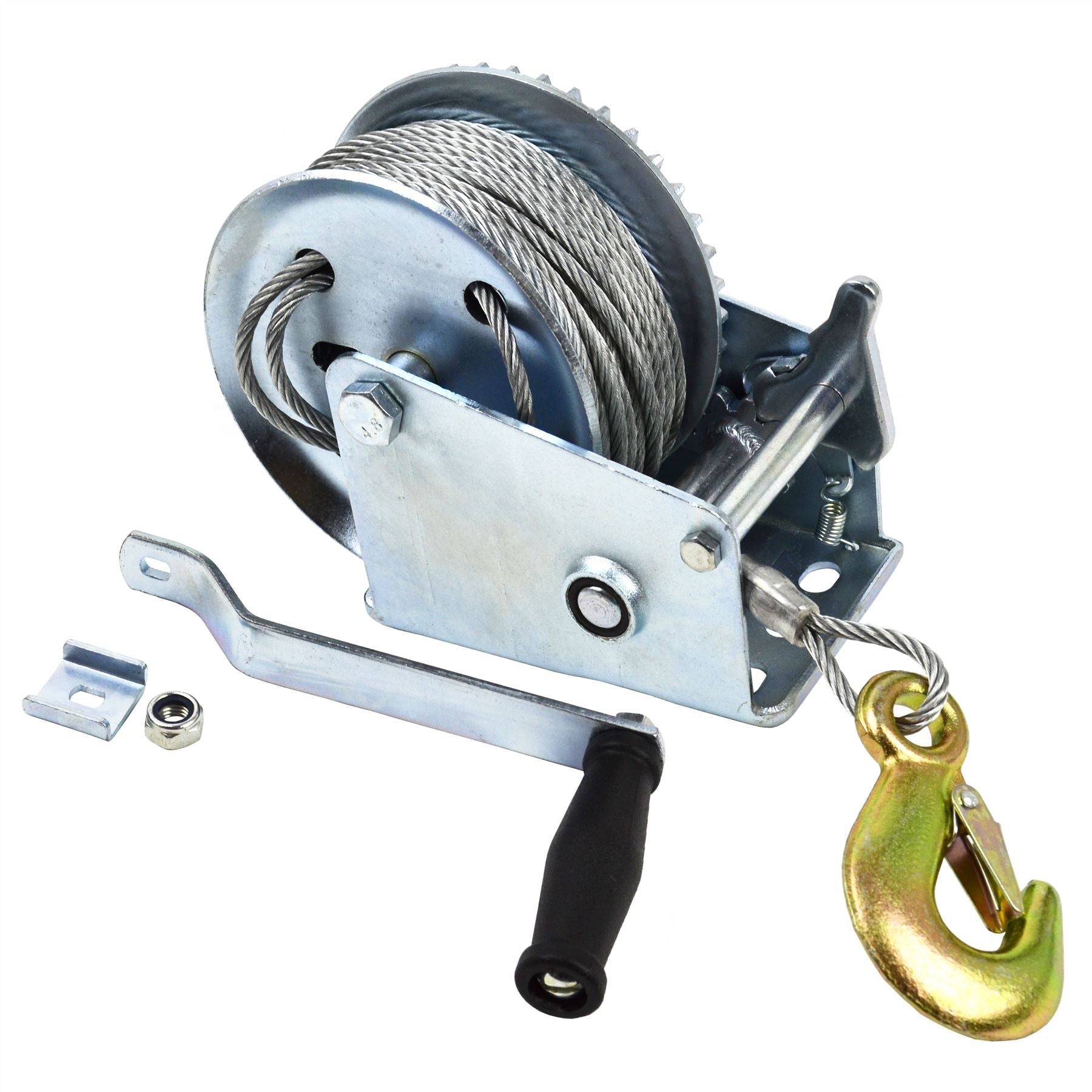 Hand Winch for Boat/Car Trailer 1200lb Complete with 20m Cable TE141