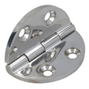 Polished Door Circular Hinge Stainless Steel 64mm diameter 316 Marine Cabin