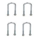 4 U Bolts 2 Base Plate For Ifor Williams Trailer Parabolic Leaf Spring 52x115mm