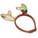 3PKDog Humorous Novelty Christmas Gold Antler Headband Small Xmas Gift