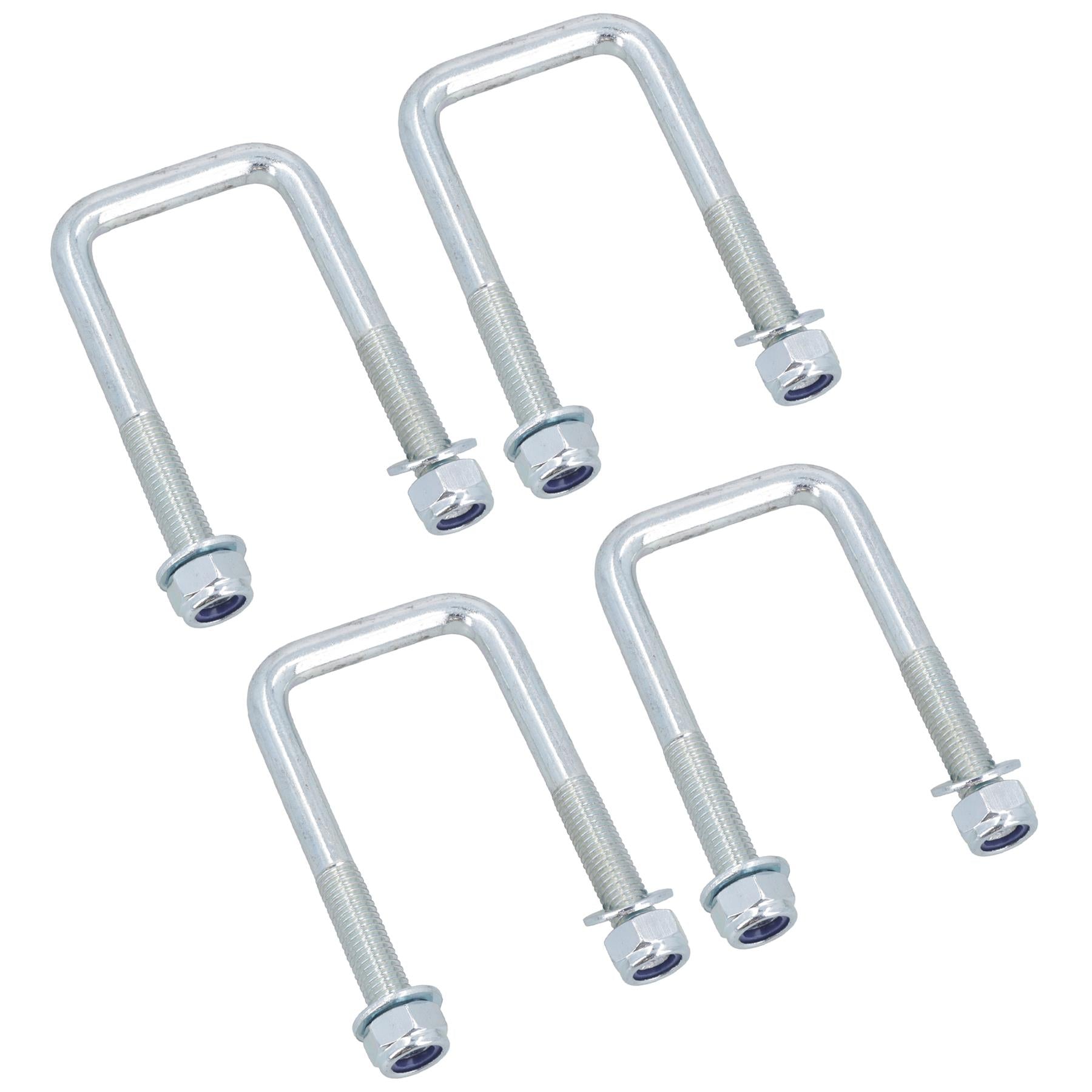 4 Single Parabolic Leaf Spring High Tensile U Bolt Nuts for Ifor Williams Trailers