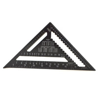 Équerre de mesure en aluminium noire de 12 po pour chevrons de toiture, menuiserie triangulaire TE939