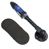 3in Extended Air Cut Off Cutting Tool Saw Cutter Long Reach 6in Shaft 18000 rpm With Discs