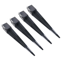 Fence Post Holder Support Drive In Spike Grey 100mm x 100mm x 750mm