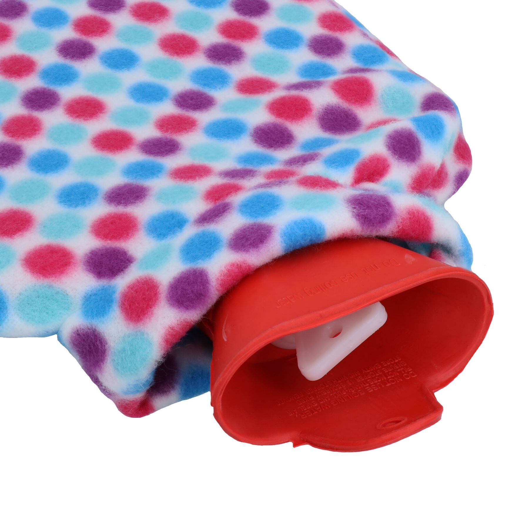 2 Litre Hot Water Bottle with Polyester Fleece Cover Cosy Revitalize Therapy