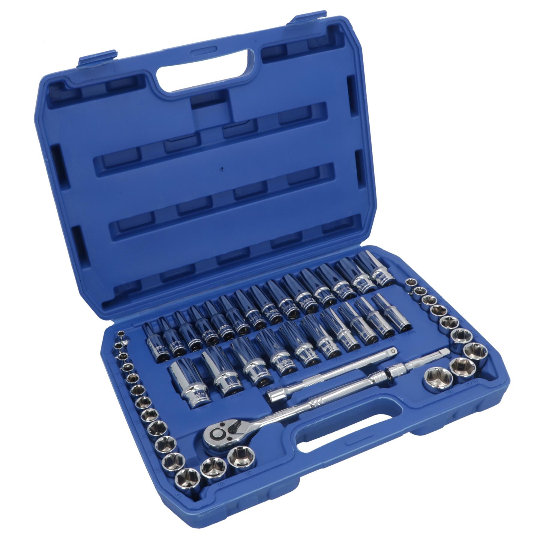 Metric And Imperial AF SAE Shallow And Deep Socket Set 50pcs 6mm - 19mm