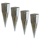 Fence Post Holder Support Drive In Spike Galvanised For 75mm or 100mm Posts