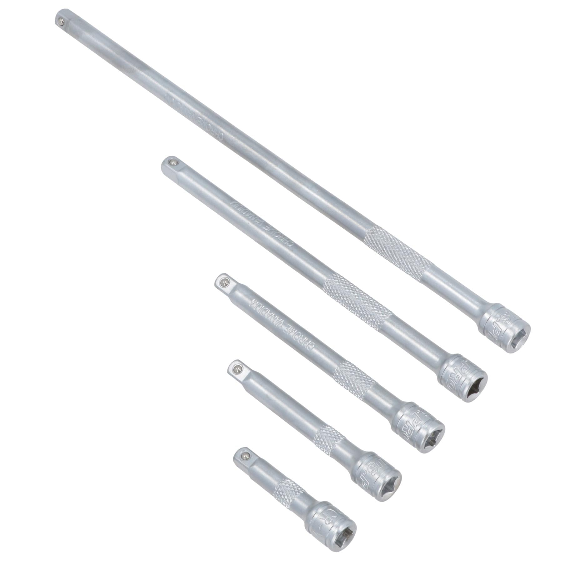 5-teiliges 1/4-Zoll-Antriebs-Verlängerungsset, gerade, 2, 3, 4, 6 und 9 Zoll, für Ratschen usw. AT022