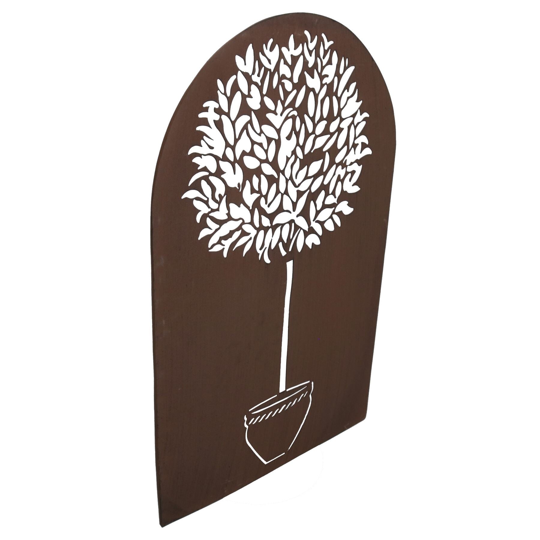 Arbre topiaire en forme de boule, décoration murale en métal, silhouette de jardin, clôture de maison, rustique