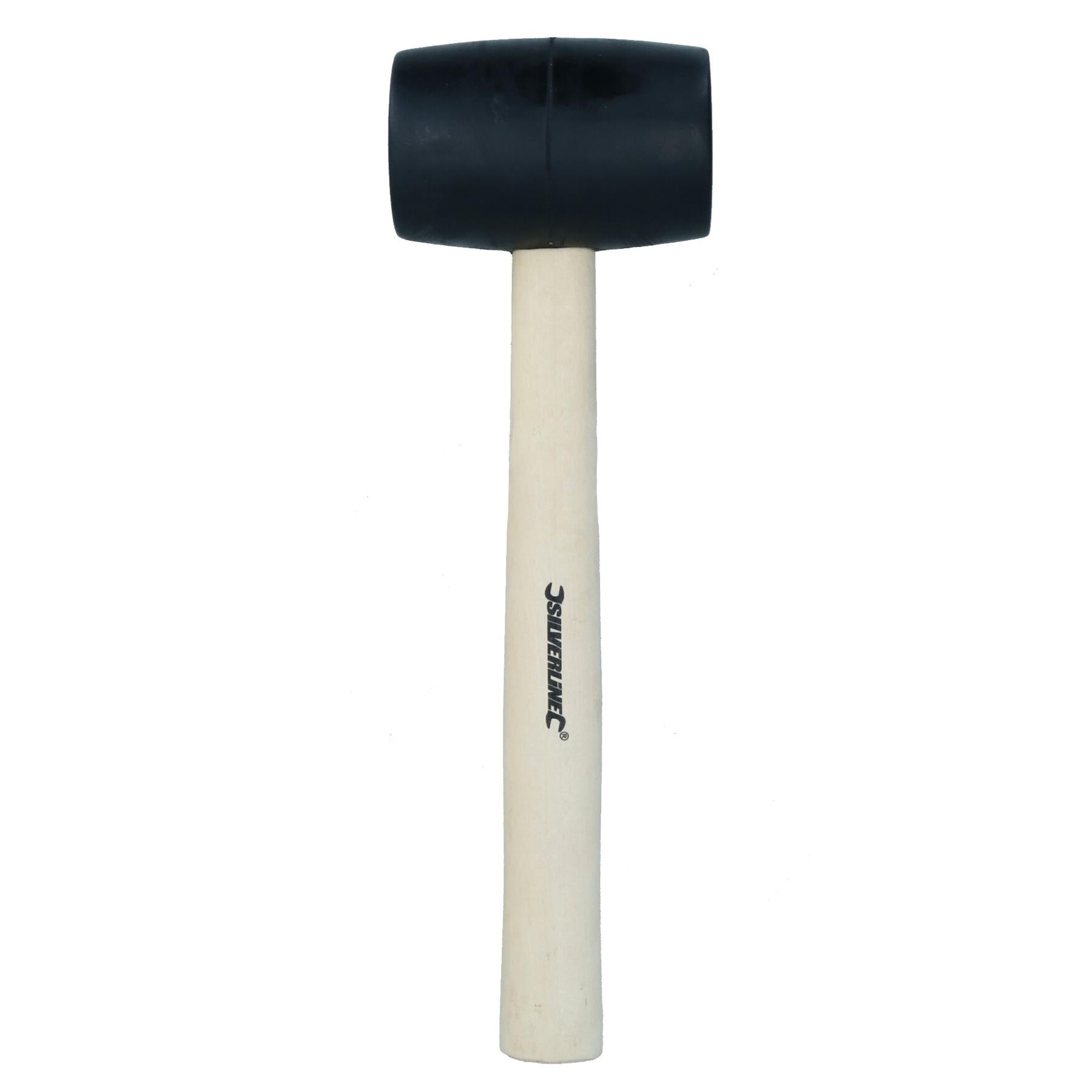 16oz Heavy Duty Rubber Mallet Hammer Wooden Soft Grip Handle Non Marking