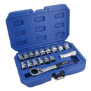 3/8in and 1/2in Drive Go Through Go-Thru Metric Socket Set 10 – 24mm 17pc