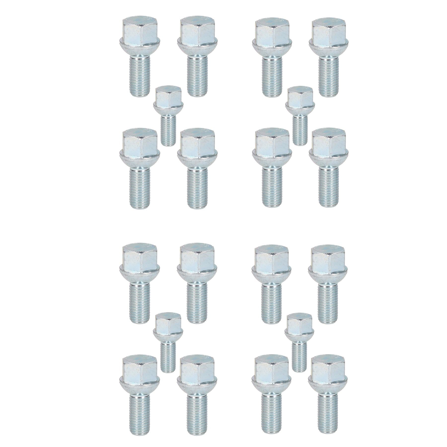 20 Pack M12 x 1.5 Trailer Wheel Spherical Bolt for Ifor Williams Indespension