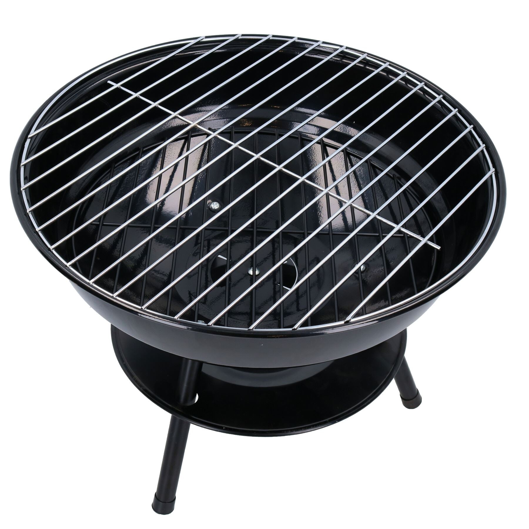 14” Round Portable Barbecue BBQ Grill Charcoal Cooking Outside Garden Camping
