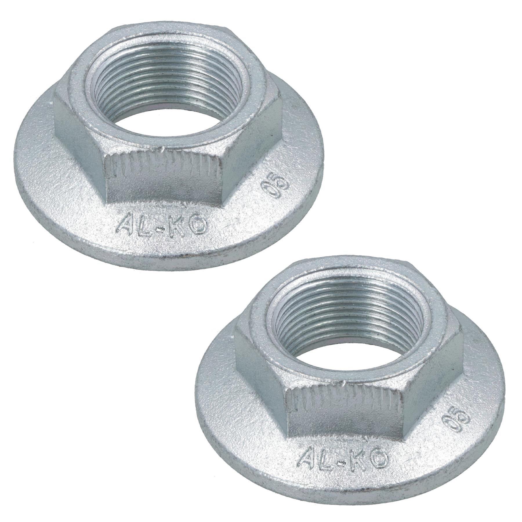 2 Alko Knott Achsen Anhänger Bremstrommel Nabenmutter One Shot 24mm x 2,0mm M24