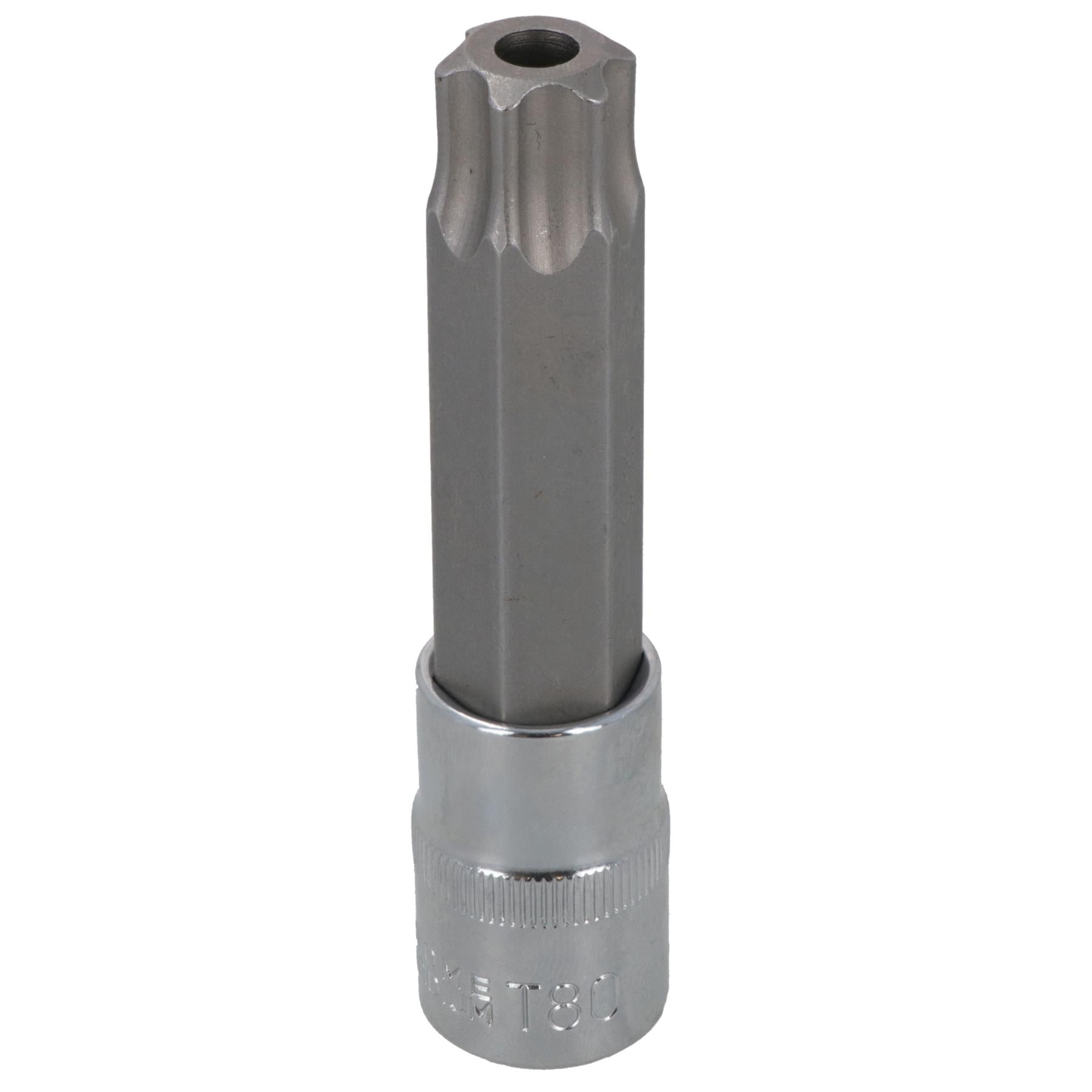 T80 x 100mm 1/2" Drive Torx Star Socket Male Long Reach T-Star AU637