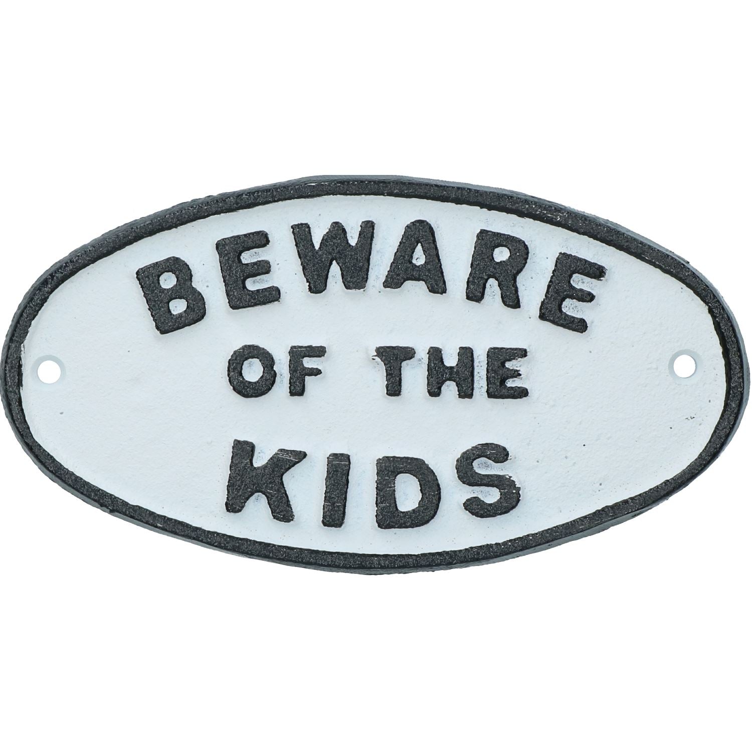 Beware of the Kids Cast Iron Sign Plaque Door Wall House Fence Gate Garden