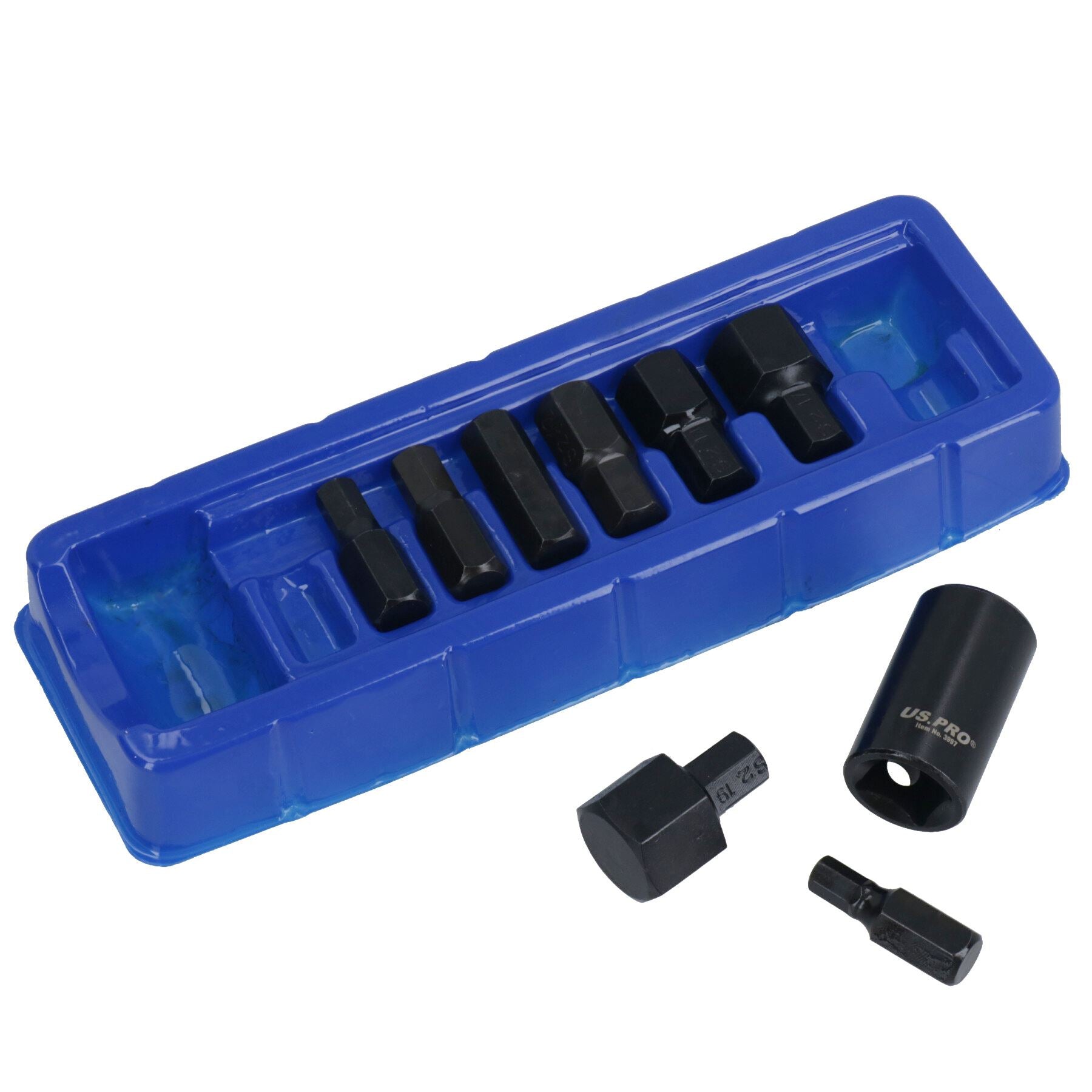 Allen Stock Bit Metric MM Impact Hex Allen Bits with 1/2in Drive Bit Holder 6mm – 19mm ...