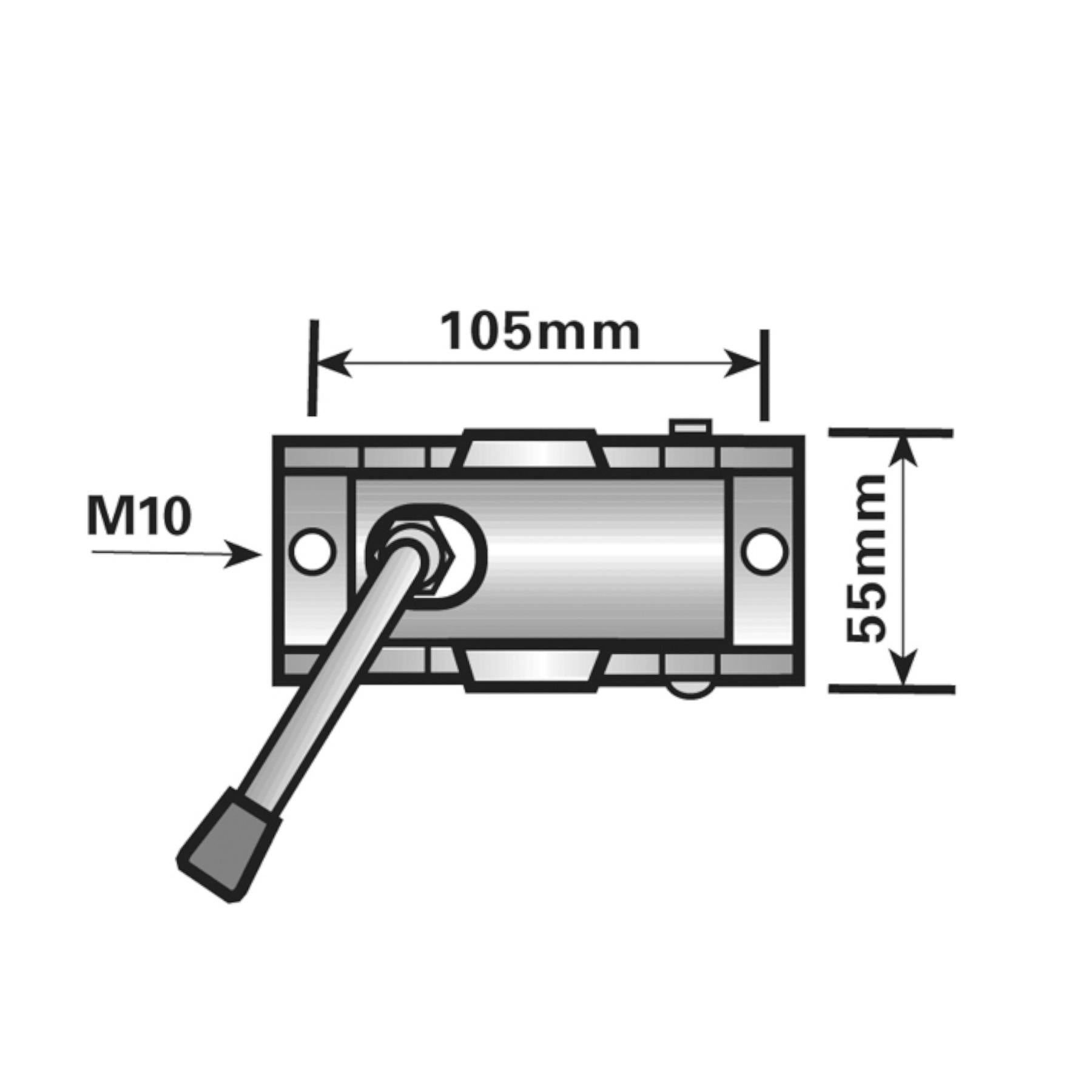 42mm Stütze / Drop Stand mit Klemme 460mm lang für Anhänger / Jockey TR009_TR023