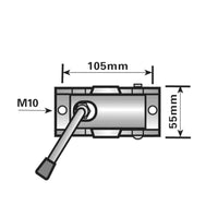 42mm Stütze / Drop Stand mit Klemme 460mm lang für Anhänger / Jockey TR009_TR023