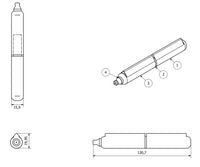 Lift Off Bullet Hinge Weld On with Grease Nipple 16x120mm Heavy Duty Door