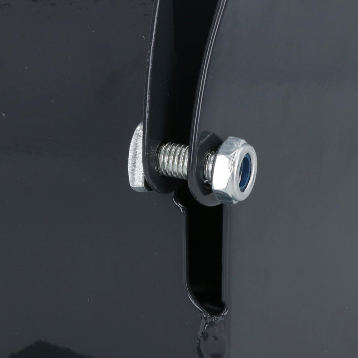 Grey Flush Fit Fence Post Bolt Down Shoe Holder Support 100mm x 100mm