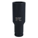 Extra Deep Long Metric MM Impact Socket 1/2" Drive 6 Sided Single Hex