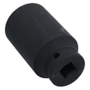 34mm 1/2in Drive Deep Metric Impact Impacted Socket 6 Sided Single Hex