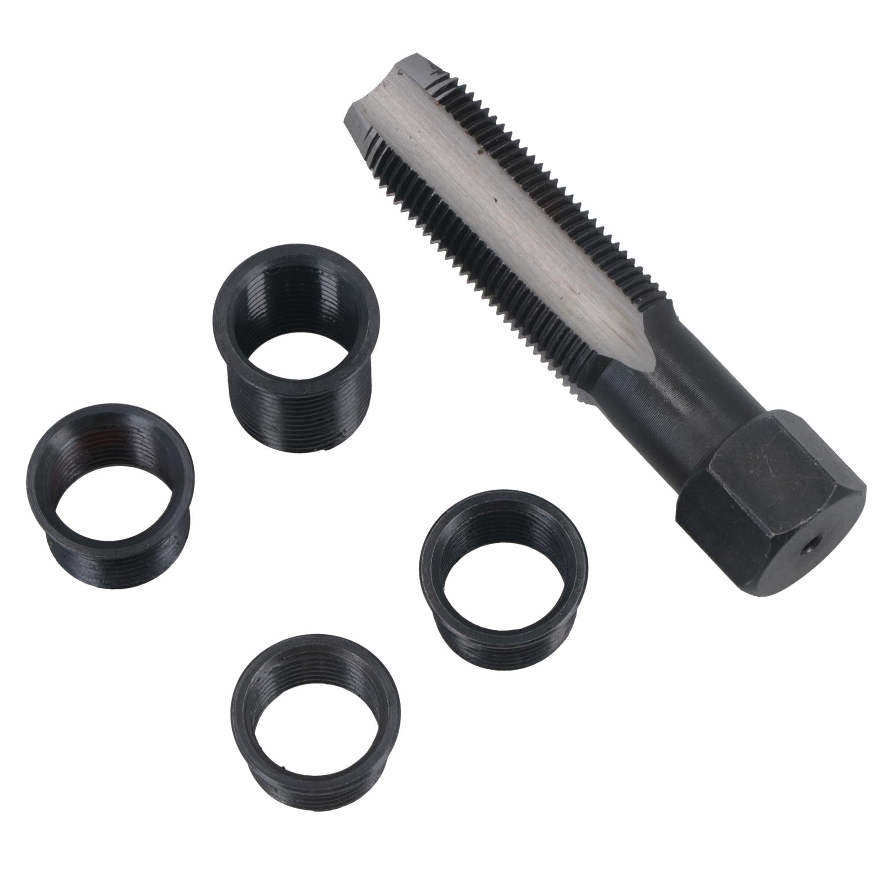Kit de réparation de filetage de taraud de bougie d'allumage M14 x 1,25 avec 4 inserts