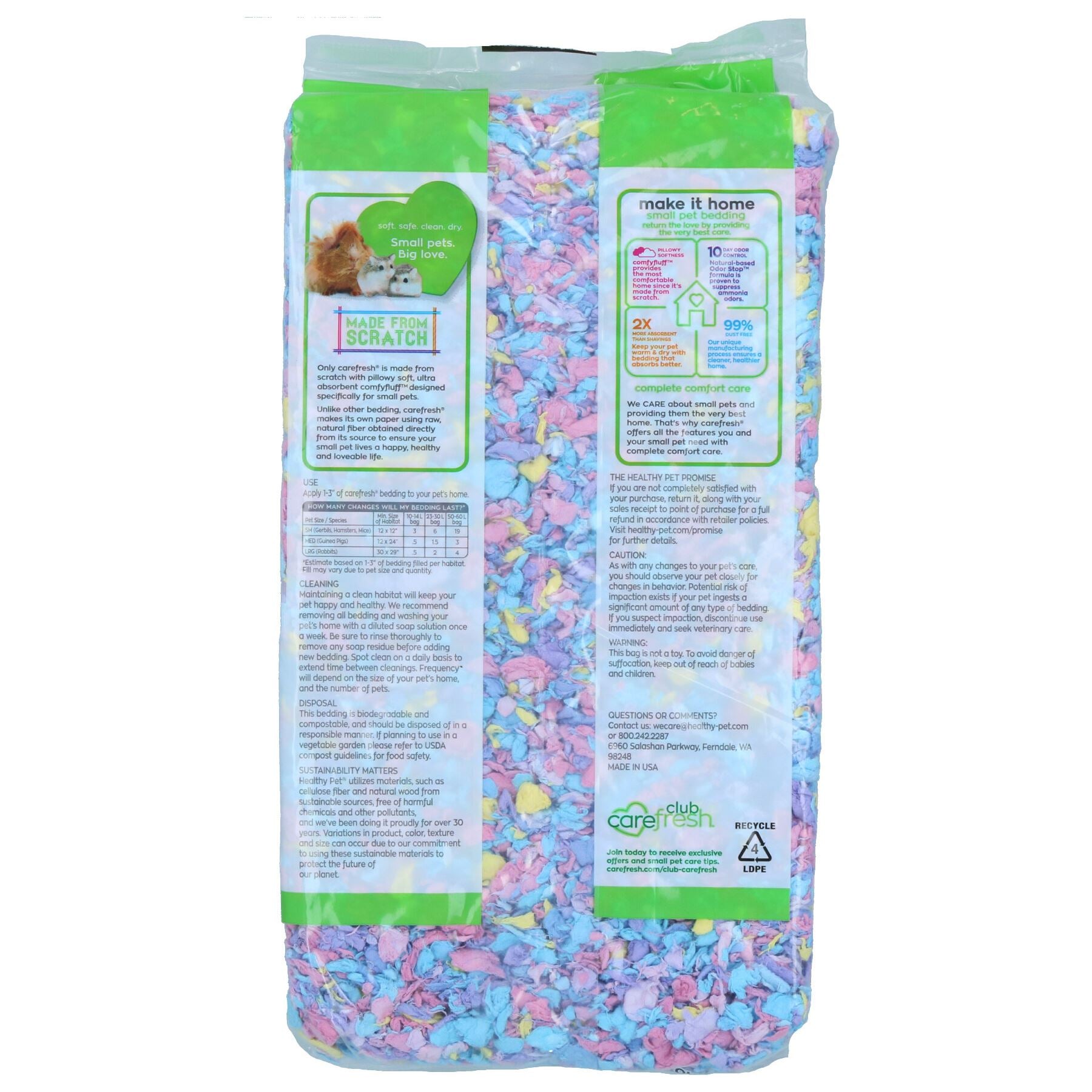 1Pk Confetti 10L Quality Pet Small Animal Bedding  99% Dust Free