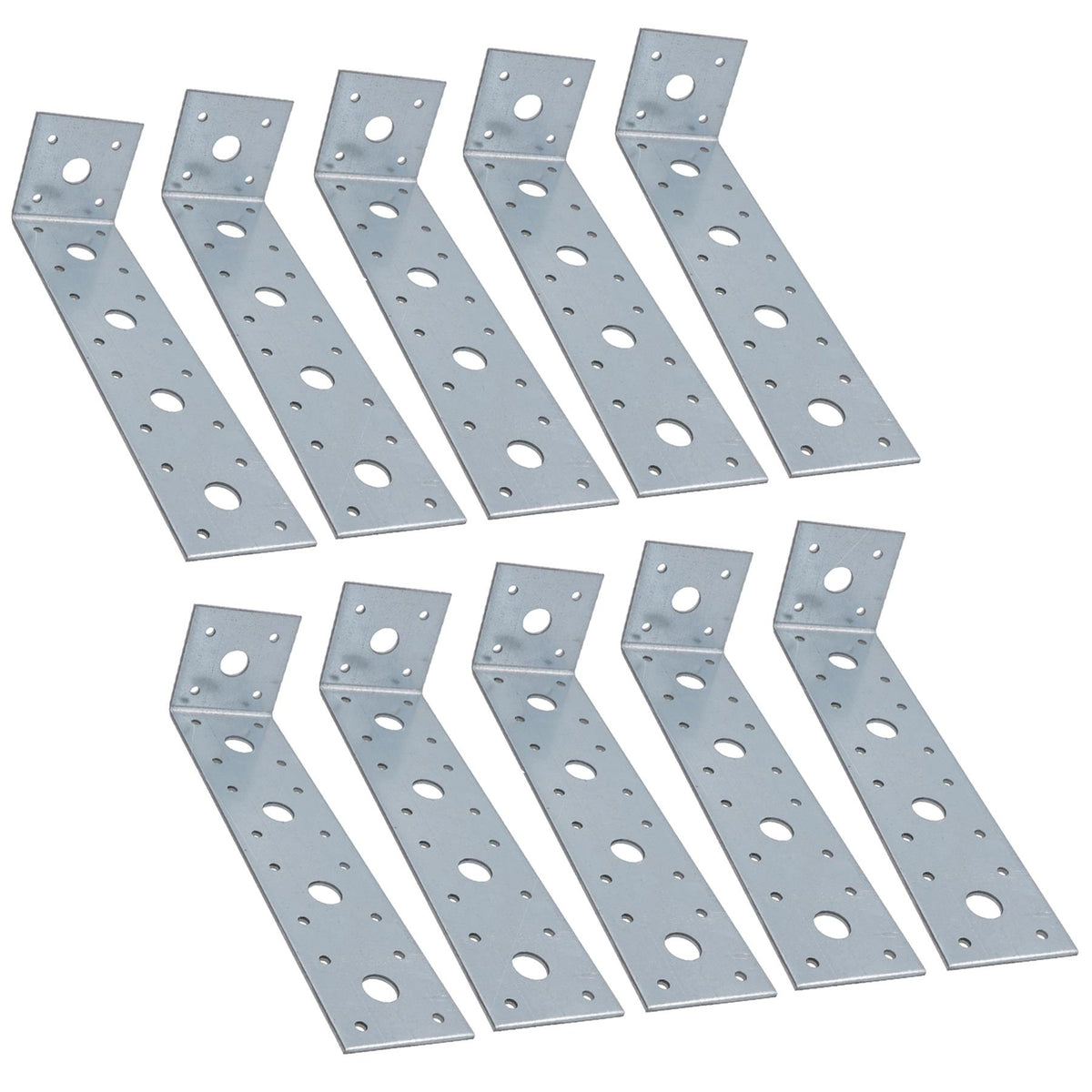 Heavy Duty Angle Bracket Fastening Plate Galvanised Steel 200 x 50 x 50mm