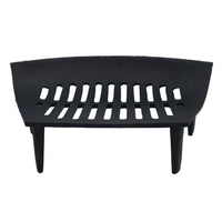 Grille de foyer de 12 po pour bûches de charbon en fonte de cheminée de 14 po, panier avant ouvert noir