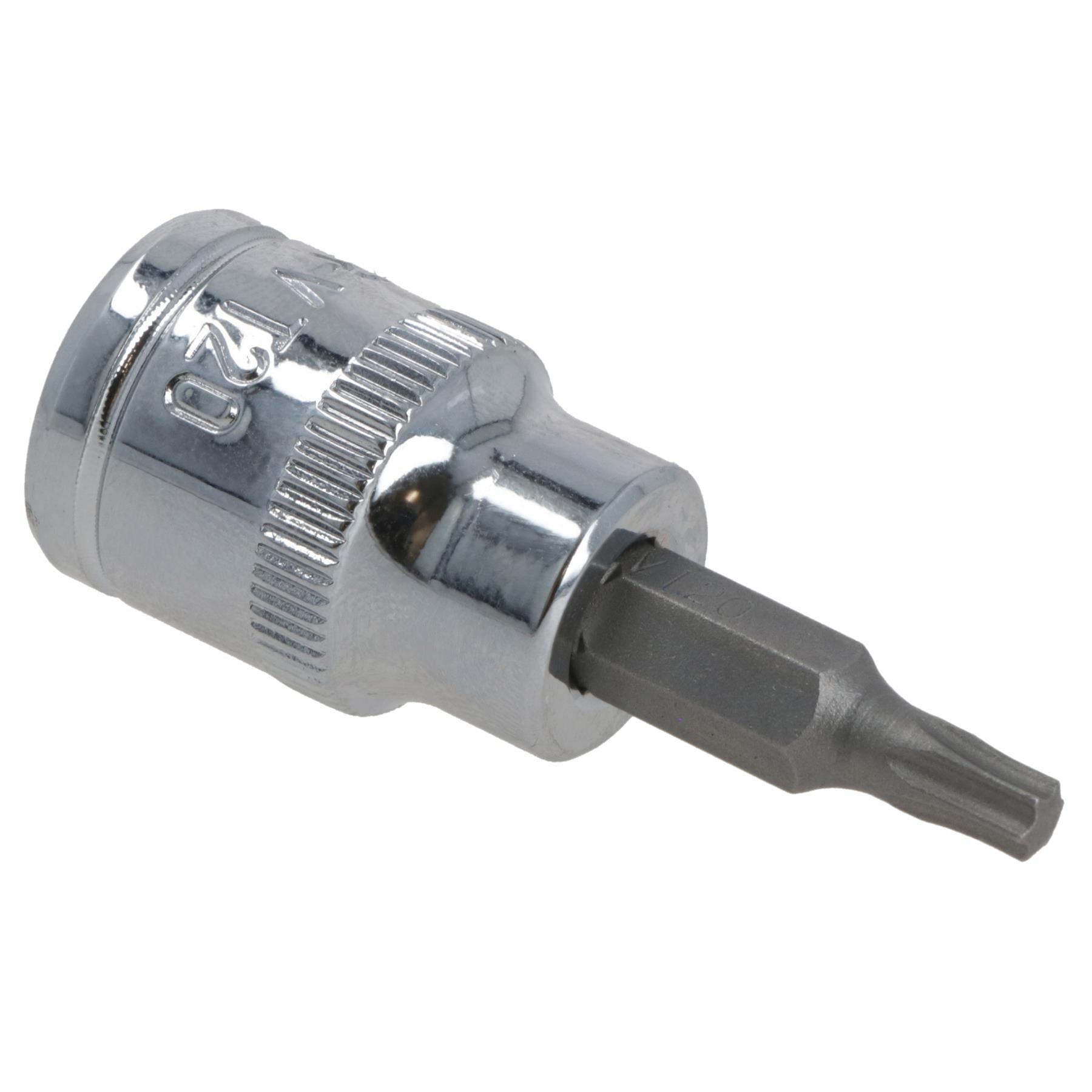 T20 Male Torx Bit Star Socket 3/8" Drive Standard Internal Chrome Vanadium Steel