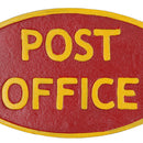 Post Office Cast Iron Sign Plaque Wall Royal Mail Shop Door UK Store House