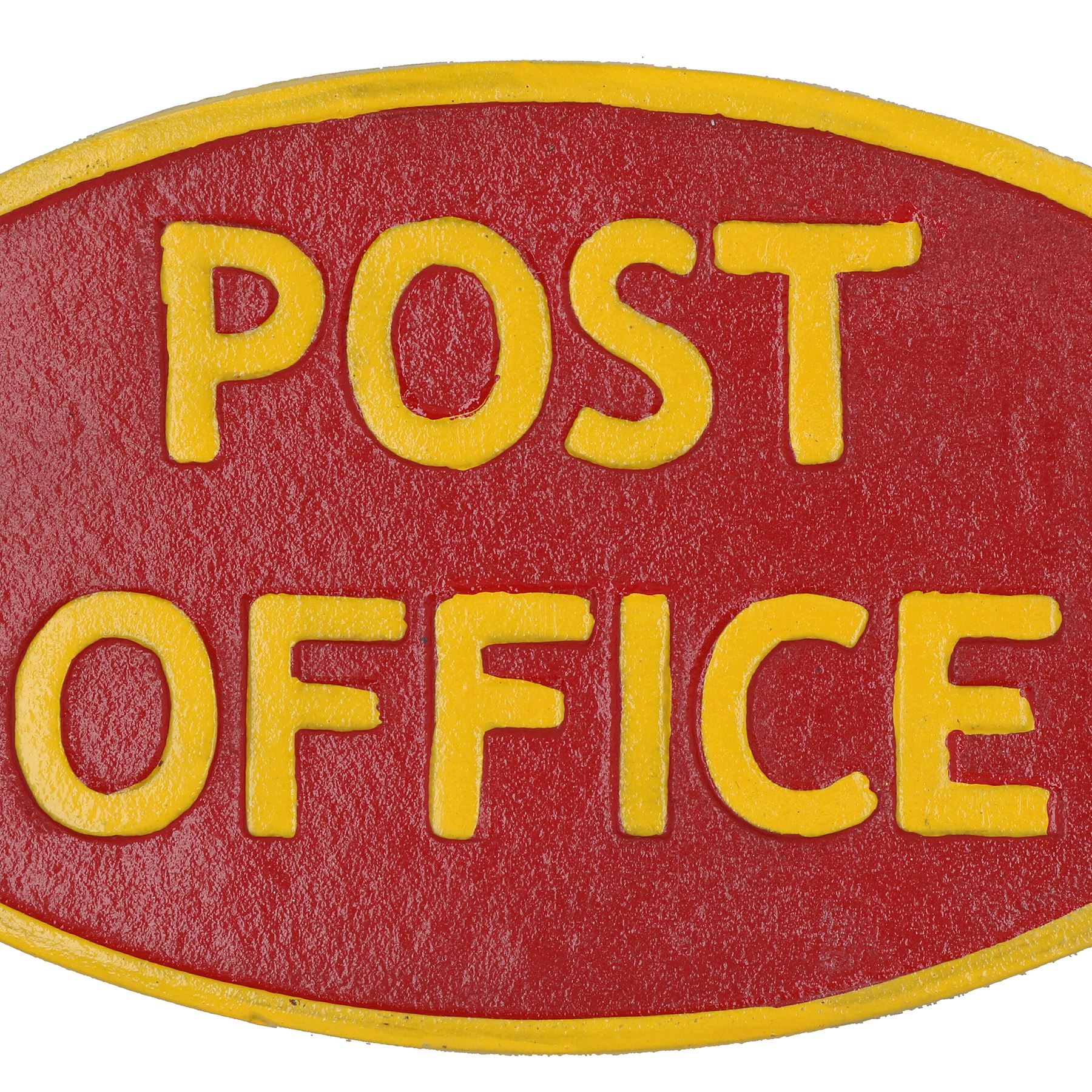 Post Office Cast Iron Sign Plaque Wall Royal Mail Shop Door UK Store House