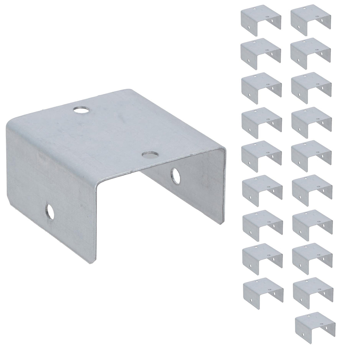 Fence Panel Clip 44mm Galvanised Steel Bracket Holder Trellis Post Support