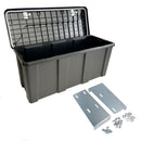 Medium Trailer Plastic Lockable Tool Box Chest Locker Storage + Body Panel Fixing Kit