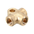 Brass Brake Pipe Fitting 3 Way Adaptor M10 x 1mm for 3/16" Pipe T Piece