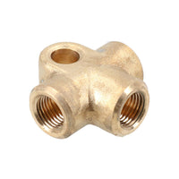 Brass Brake Pipe Fitting 3 Way Adaptor M10 x 1mm for 3/16" Pipe T Piece