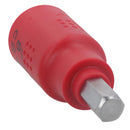 Coffret d'outils et d'accessoires pour douilles métriques isolées VDE à entraînement 3/8" 16 pièces hexagonales + barre en T