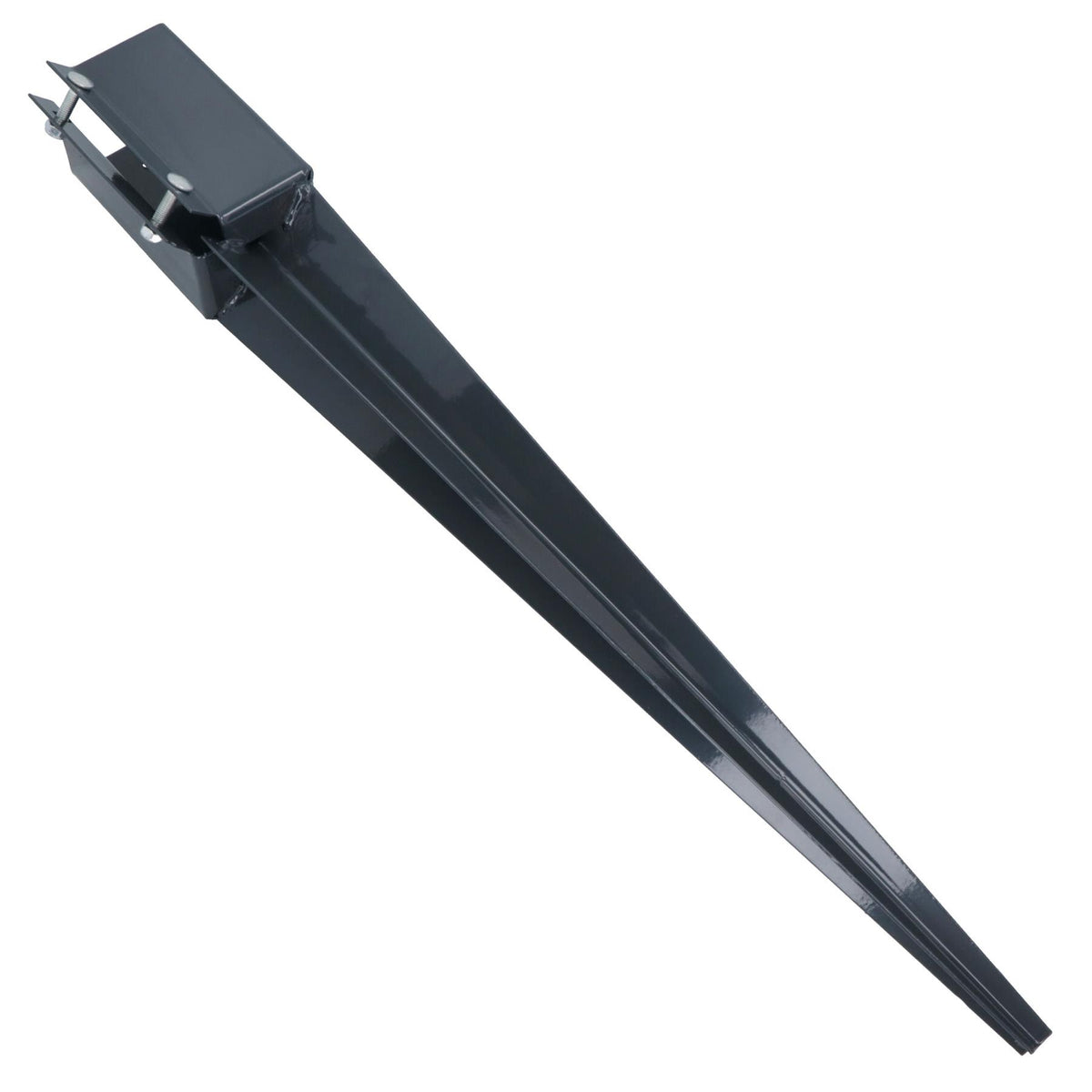 Fence Post Holder Support Drive In Spike Grey 75mm x 75mm x 750mm