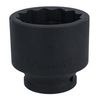 55 mm 3/4 Zoll Antrieb metrisch flach Schlag Naben Radmuttern Steckschlüssel 12-kant Bi-Sechskant