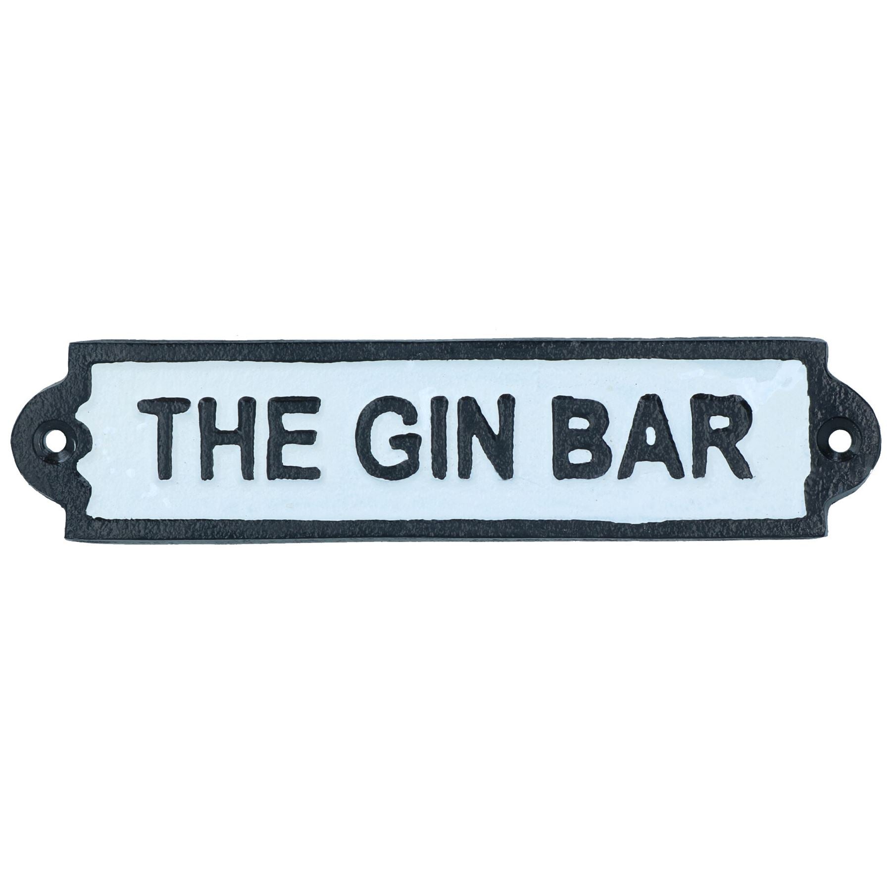 The Gin Bar Gusseisen Schild Plakette Wand Tür Zaun Tor Pfosten Haus Cocktail Pub