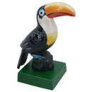 Tukan Exotischer Vogel Gusseisen Statue Figur Trophäe Ornament Skulptur Schreibtisch Regal