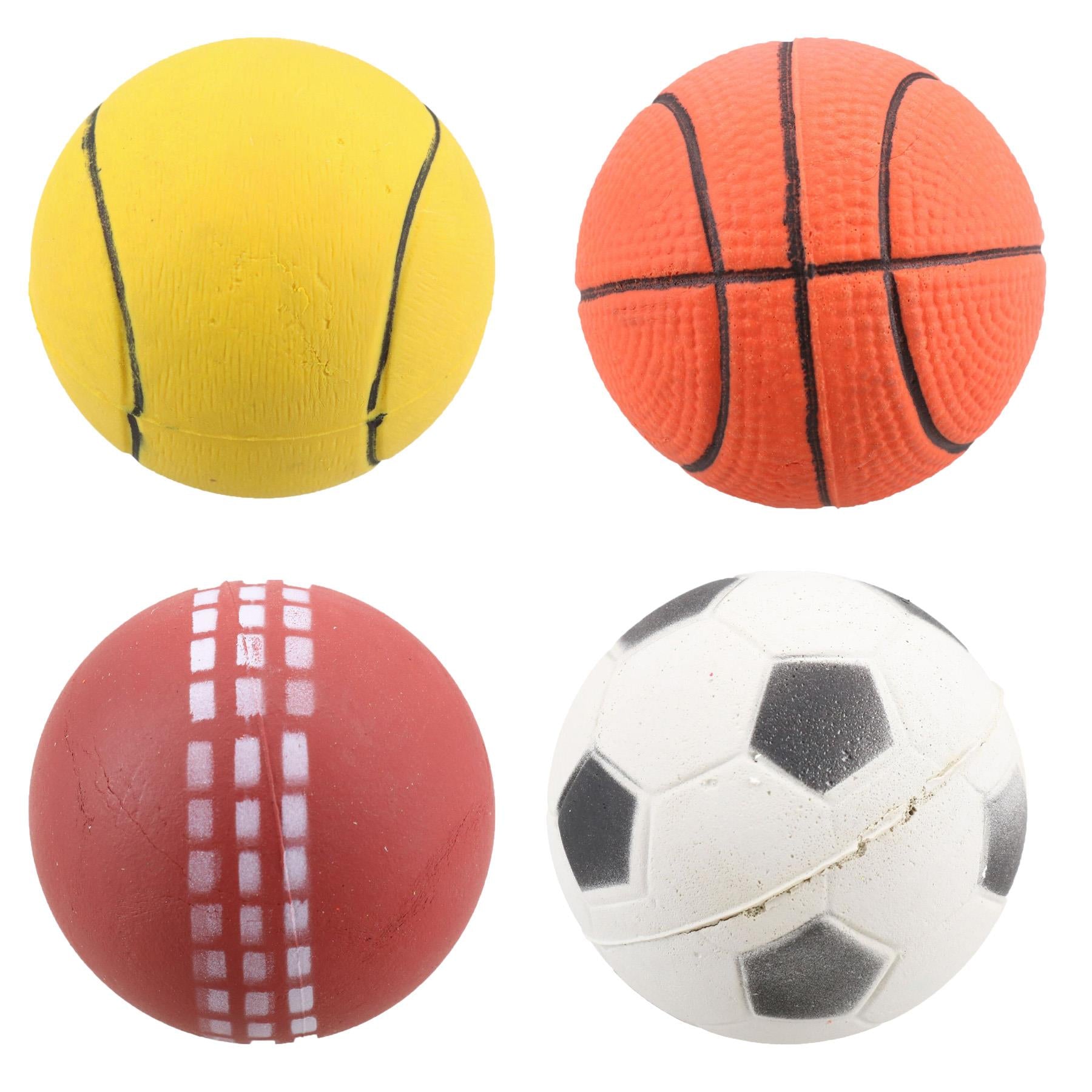 Dog Puppy Play Time Rubber Bouncy Small Sports Ball 6cm 4PK