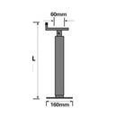 Telescopic Screw Jack Prop Stand Trailer Drop Leveling 600kg Capacity Pair