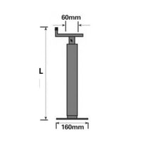 Telescopic Screw Jack Prop Stand Trailer Drop Leveling 600kg Capacity Pair